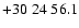 $+30\;24\;56.1$