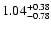 $\rm 1.04_{-0.78}^{+0.38}$
