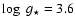 $\log~g_\star = 3.6$