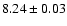 $8.24\pm 0.03$