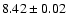 $8.42\pm 0.02$