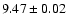 $9.47\pm 0.02$