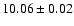 $10.06\pm 0.02$