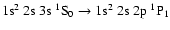 $\rm 1s^2~2s~3s~^1S_0 \rightarrow 1s^2~2s~2p~^1P_1$