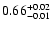 $\rm0.66_{-0.01}^{+0.02}$
