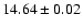 $14.64\pm 0.02$