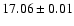 $17.06\pm 0.01$