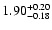 $\rm 1.90_{-0.18}^{+0.20}$