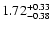 $\rm 1.72_{-0.38}^{+0.33}$