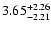 $\rm 3.65_{-2.21}^{+2.26}$