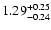$\rm 1.29_{-0.24}^{+0.25}$