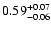 $\rm0.59_{-0.06}^{+0.07}$