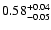 $\rm0.58_{-0.05}^{+0.04}$