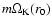 $m \Omega _{{\rm K}}(r_0)$