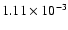 $1.11\times10^{-3}$