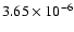 $3.65\times10^{-6}$