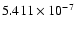 $5.411\times10^{-7}$