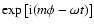 $\exp \left[{\rm i}(m\phi - \omega t)\right]$