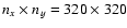 $n_{x} \times n_{y} =320\times320$