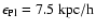 $\epsilon_{\rm Pl}=7.5~\rm kpc/h$