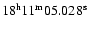 $\rm 18^{h}11^{m}05.028^{s}$