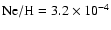 $\rm Ne/H=3.2\times 10^{-4}$