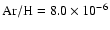 $\rm Ar/H=8.0\times10^{-6}$