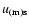 $u_{\rm (m) s}$