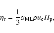 \begin{displaymath}%
\eta_{t} = \frac{1}{3} \alpha_{\rm ML} \rho u_{\rm c} H_{\rm p},
\end{displaymath}