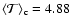 $\langle {\cal T}\rangle _{\rm c} = 4.88$