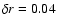 $\delta r=0.04$