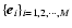 $\{\vec{e}_i
\}_{i=1,2,\cdots,M}$