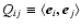 $Q_{ij}\equiv \langle \vec{e}_i,\vec{e}_j\rangle$