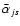 $\bar \alpha_{js}$