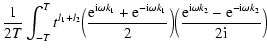 $\displaystyle \frac{1}{2T}\int_{-T}^{T}t^{l_1+l_2}
\Bigl(\frac{{\rm e}^{{\rm i}...
...l(\frac{{\rm e}^{{\rm i}\omega k_2}-{\rm e}^{-{\rm i}\omega k_2}}{2\rm i}\Bigr)$