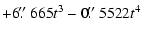 $\displaystyle +6\hbox{$.\!\!^{\prime\prime}$ }665t^3-0\hbox{$.\!\!^{\prime\prime}$ }5522t^4$