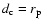 $d_{\rm c} = r_{\rm p}$