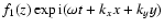 $f_1(z)\exp {\rm i} (\omega t + k_x x + k_y y)$