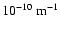 $10^{-10}~{\rm m}^{-1}$