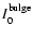 $I_0^{\rm bulge}$