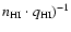$n_{\rm HI} \cdot q_{\rm HI})^{-1}$