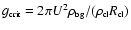 $g_{\mbox{\tiny crit}} = 2 \pi U^2 \rho_{\mbox{\tiny bg}} / (
\rho_{\mbox{\tiny cl}} R_{\mbox{\tiny cl}} ) $