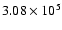 $3.08 \times 10^{5}$