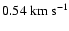 $0.54~{\rm km~s}^{-1}$