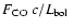 $F_{\rm CO}~ c / \mbox{$L_{\rm bol}$ }$