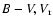 $B-V, V_{\rm r}$