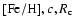 $[{\rm Fe/H}], c, R_{\rm c}$