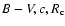 $B-V,c,R_{\rm c}$