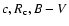 $c,R_{\rm c},B-V$