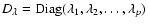 $ D_{\lambda}= {\rm Diag} (\lambda_1, \lambda_2, \dots,
\lambda_p)$